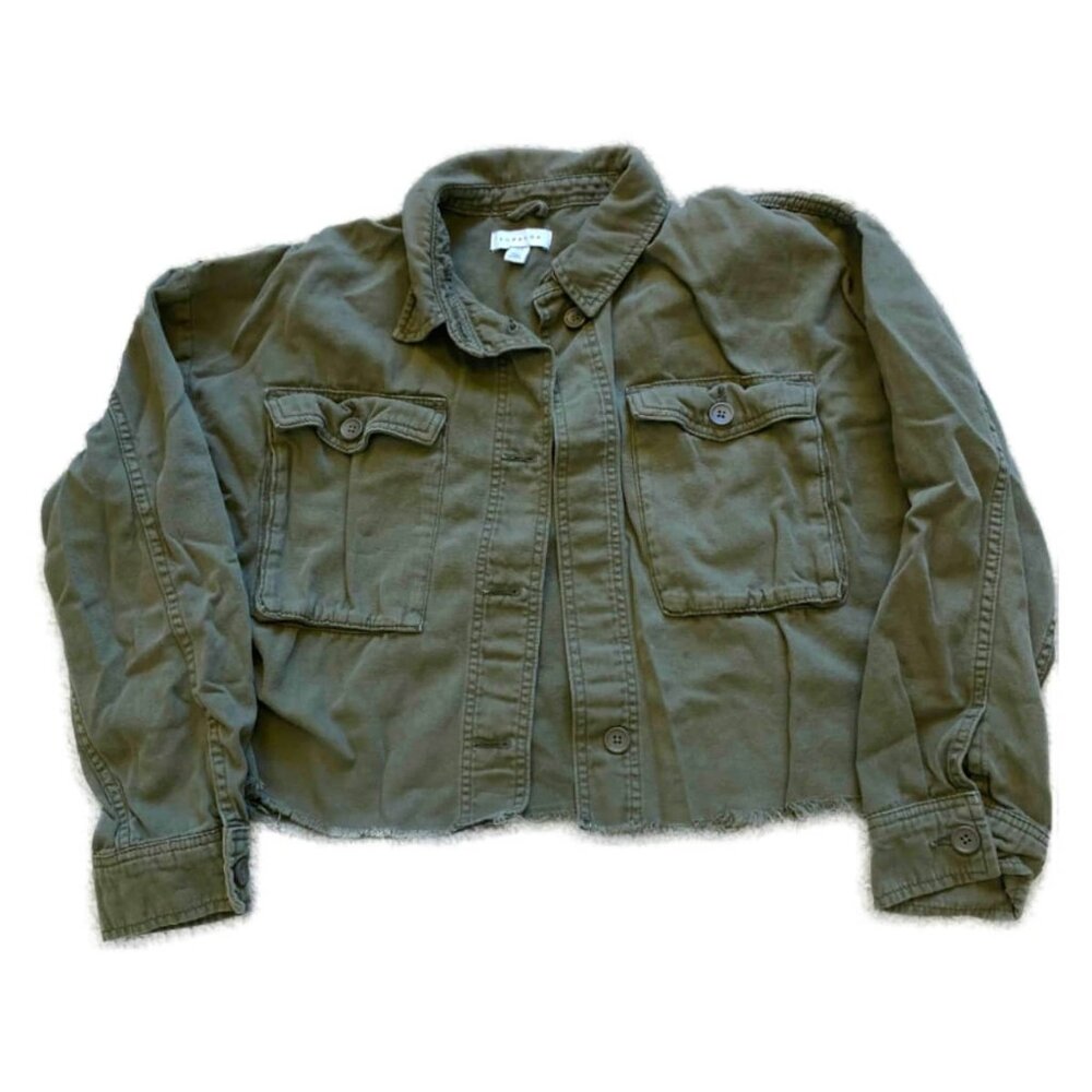 Topshop Jacket - Army Green - Oversized fit but cropped